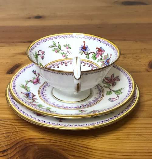 ROYAL WORCESTER=DATES to 1900=TEA TRIO=RARE=119 YEARS OLD!!=2411 PATTERN=FLORAL=FLOWERS=STUNNING!!=G