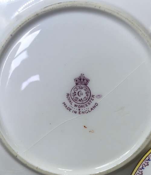 ROYAL WORCESTER=DATES to 1900=TEA TRIO=RARE=119 YEARS OLD!!=2411 PATTERN=FLORAL=FLOWERS=STUNNING!!=G