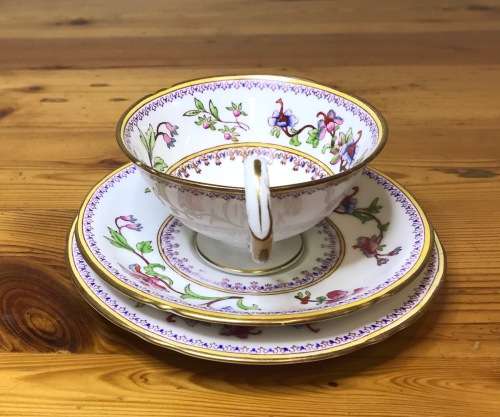 ROYAL WORCESTER=DATES to 1900=TEA TRIO=RARE=119 YEARS OLD!!=2411 PATTERN=FLORAL=FLOWERS=STUNNING!!=H