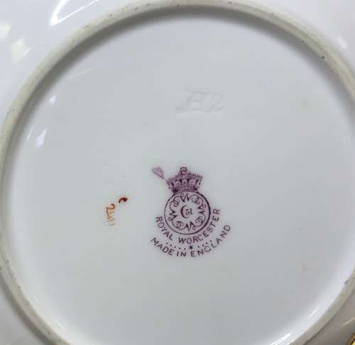 ROYAL WORCESTER=DATES to 1900=TEA TRIO=RARE=119 YEARS OLD!!=2411 PATTERN=FLORAL=FLOWERS=STUNNING!!=H