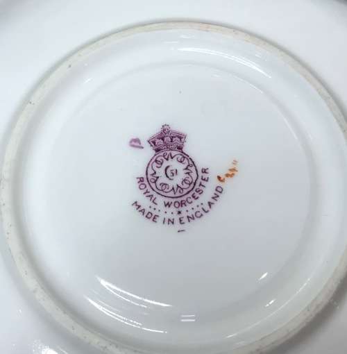 ROYAL WORCESTER=DATES to 1900=TEA TRIO=RARE=119 YEARS OLD!!=2411 PATTERN=FLORAL=FLOWERS=STUNNING!!=H