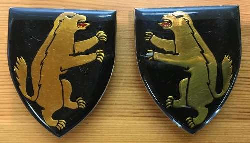 1 SAI ARM / SHOULDER FLASH=TYPE 2=Early 1980's=HONEY BADGER=RATEL ICV=ENAMEL=SADF=ARMY=DEFENCE FORCE