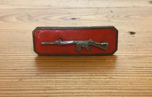 SHARPSHOOTER BAR=PINS INTACT=MARKSMANS BADGE=SKIET BALKIE=SADF=ARMY=DEFENCE FORCE