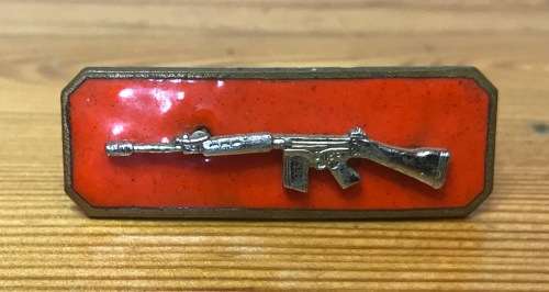 SHARPSHOOTER BAR=PINS INTACT=MARKSMANS BADGE=SKIET BALKIE=SADF=ARMY=DEFENCE FORCE