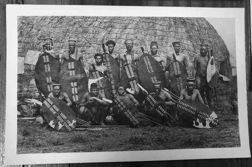 ZULU WAR PHOTOGRAPH=NATAL NATIVE CONTINGENT=1879=COPYRIGHT LOCAL HISTORY MUSEUM=RIFLES=SOLDIERS