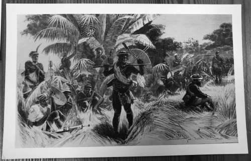 ZULU WAR PHOTOGRAPH=NATAL NATIVE CONTINGENT=1879=COPYRIGHT LOCAL HISTORY MUSEUM=RIFLES=SOLDIERS