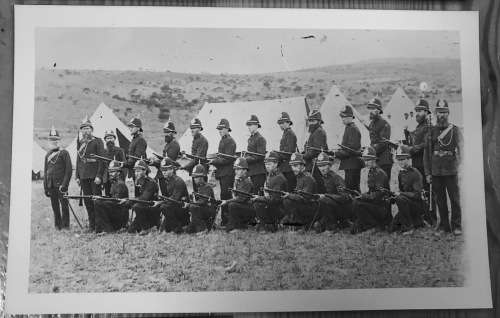 NATAL WAR PHOTOGRAPHS x 5=DURBAN ROYAL RIFLES=COPYRIGHT LOCAL HISTORY MUSEUM=RIFLES=SOLDIERS=SWORDS