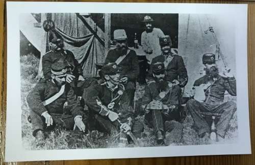 NATAL WAR PHOTOGRAPHS x 5=DURBAN ROYAL RIFLES=COPYRIGHT LOCAL HISTORY MUSEUM=RIFLES=SOLDIERS=SWORDS