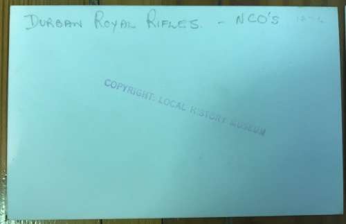 NATAL WAR PHOTOGRAPHS x 5=DURBAN ROYAL RIFLES=COPYRIGHT LOCAL HISTORY MUSEUM=RIFLES=SOLDIERS=SWORDS