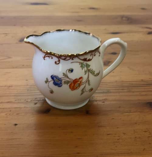 ROYAL ALBERT CROWN CHINA No 8557 1927-1935 HANDPAINTED BLUE and ORANGE FLOWERS EXCELLENT CONDITION!!