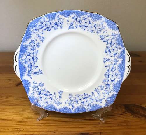 ROYAL ALBERT BLUE and WHITE 1927-35 5698 T.C.W. 6 x TRIO`s CAKE PLATE MILK SUGAR THOMAS CLARKE WILD.