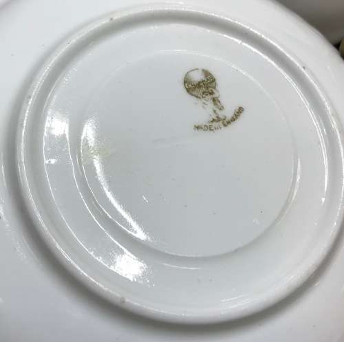 DAVID CHAPMAN and SONS LONGTON ENGLAND TEA SET 6 x TRIO`s CAKE PLATE MILK SUGAR FOXGLOVE FLOWERS!!!!