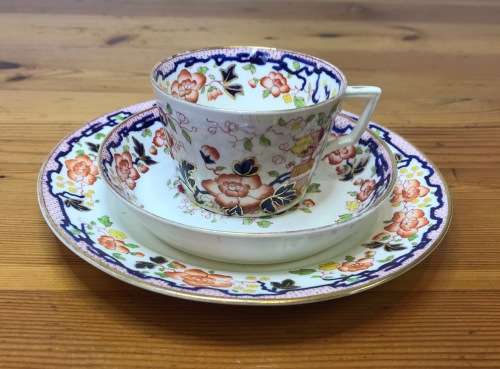 HARVEY ADAMS and Co. IMARI PATTERN LONGTON ENGLAND TEA? COFFEE? 4 x TRIO`s RARE ABSOLUTELY STUNNING!