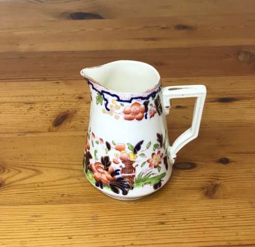 Harvey Adams Imari Pattern Longton England Milk Jug Creamer Rare
