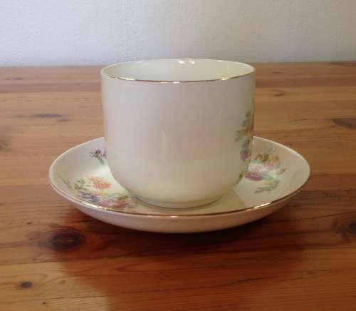 Royal Winton Grimwades GIANT CUP and SAUCER ENGLAND 1938 Floral FLOWERS!! COFFEE!! TEA!!