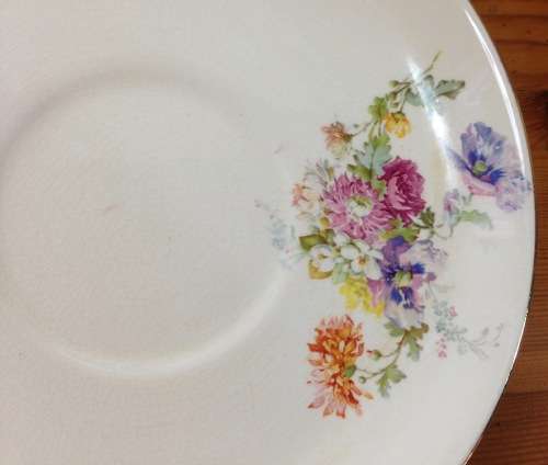 Royal Winton Grimwades GIANT CUP and SAUCER ENGLAND 1938 Floral FLOWERS!! COFFEE!! TEA!!