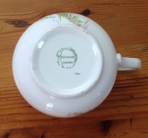 Royal Winton Grimwades GIANT CUP and SAUCER ENGLAND 1938 Floral FLOWERS!! COFFEE!! TEA!!