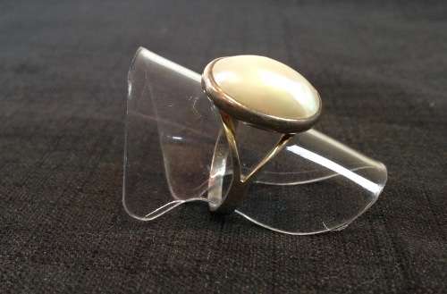 MABE PEARL RING STERLING SILVER 925 GENUINE DELICATE and BEAUTIFUL!!!!!