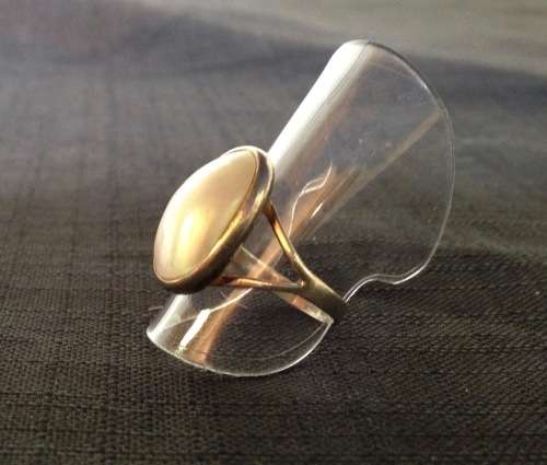 MABE PEARL RING STERLING SILVER 925 GENUINE DELICATE and BEAUTIFUL!!!!!