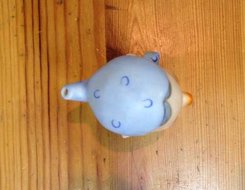 BOTTLE POURER GOEBEL GERMANY SCHNAPPS PORCELAIN GRANDMA with SCARF awesome bar item!!!!!