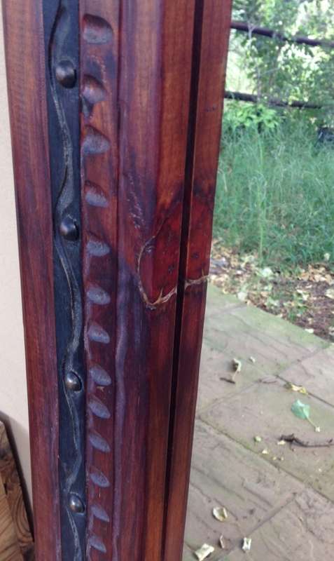 MIRROR=LARGE RECTANGULAR=1490mm high x 590mm wide x 22mm thick=AFRICAN STYLE FRAME=