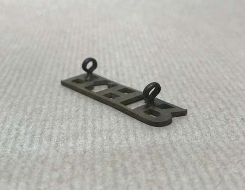 SADF BADGE Railway and Harbours Rifles brass Shoulder Title World War 1 WWI DEFENCE FORCE SHIPS.