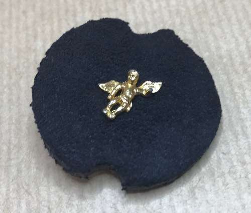 CHERUB PIN BADGE tiny LAPEL BROOCH BACKING CLASP INCLUDED GOLD in COLOUR.
