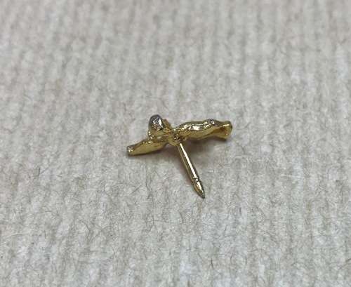 CHERUB PIN BADGE tiny LAPEL BROOCH BACKING CLASP INCLUDED GOLD in COLOUR.