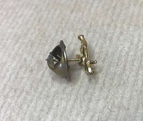 CHERUB PIN BADGE tiny LAPEL BROOCH BACKING CLASP INCLUDED GOLD in COLOUR.