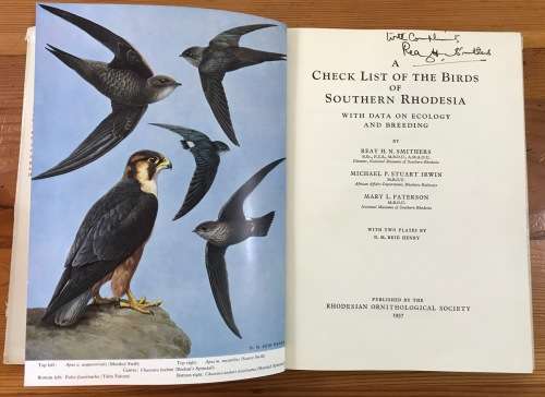 CHECK LIST of the BIRDS of SOUTHERN RHODESIA REAY SMITHERS DATA on ECOLOGY and BREEDING signed!!!