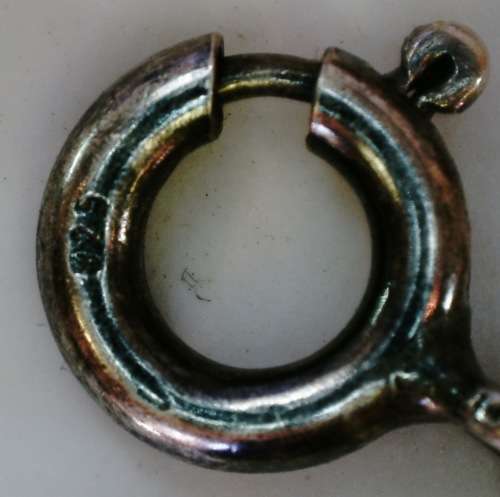 STERLING SILVER HALLMARKED NECKLACE and adjoined PENDANT GEMSTONES AMETHYST and TOPAZ1976+ ELEGANT!