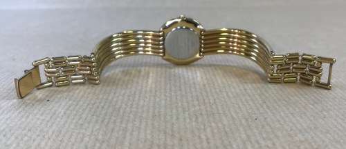 MICHEL HERBELIN LADIES GOLD PLATED WRIST WATCH=PARIS=FRANCE=BLACK DIAL=7095-P=VERY ELEGANT=STYLISH!!