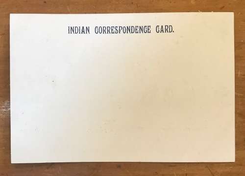 POSTCARD POST CARD INDIAN CORRESPONDENCE BATHING IN HOLY WATER INDIA RELIGION Thacker BOMBAY Saxony