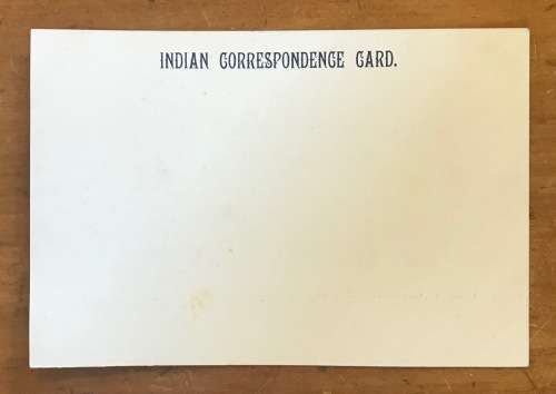 POSTCARD POST CARD INDIAN CORRESPONDENCE ELEPHENTA CAVES INDIA ARCHEOLOGY Thacker BOMBAY Saxony