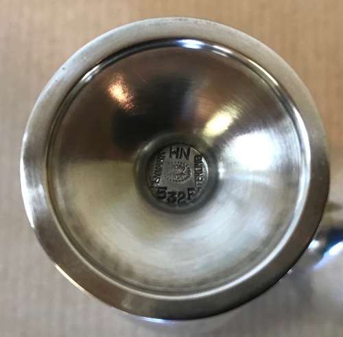 GEORG JENSEN HAMMERED LIQUEUR APERITIF GOBLETS x 6 532F HARALD NIELSEN 1928 DENMARK STERLING SILVER