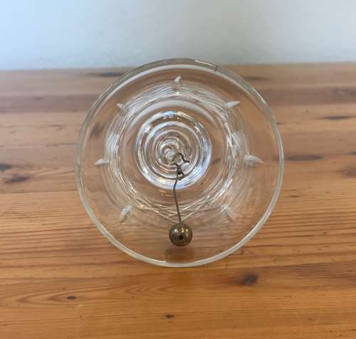 CRYSTAL GLASS TABLE BELL=STUNNING PING!!!