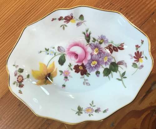 PINDISH=ROYAL CROWN DERBY=PIN DISH=TRAY="DERBY POSIES"=LIX-1996 date mark=FLORAL=FLOWERS=STUNNING!!!