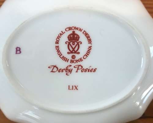 PINDISH=ROYAL CROWN DERBY=PIN DISH=TRAY="DERBY POSIES"=LIX-1996 date mark=FLORAL=FLOWERS=STUNNING!!!