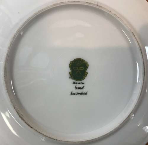 IMPERIAL Porcelain=FRAGONARD PLATE=BAVARIA=GERMANY=RIMMED "COURTING COUPLES"=Porzellanmalerei Parbus