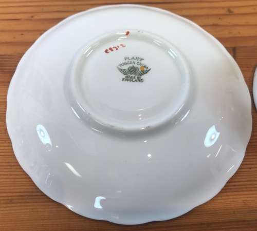 TUSCAN CHINA=England=DEMITASSE Cup & Saucer="PLANT"PATTERN=FLOWERS=Coffee=Expresso=28312=Stunning!!!