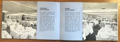 S.S. SOUTHERN CROSS=THE ROUTE=BOOKLET=20 pg=TURBINE STEAMSHIP=OIL BURNING=TWIN SCEW=SHAW SAVILL LINE