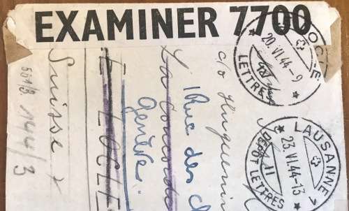 WWII Czechoslovakia Field Post (Great Britain) to Switzerland Multiple Censors German High Command.