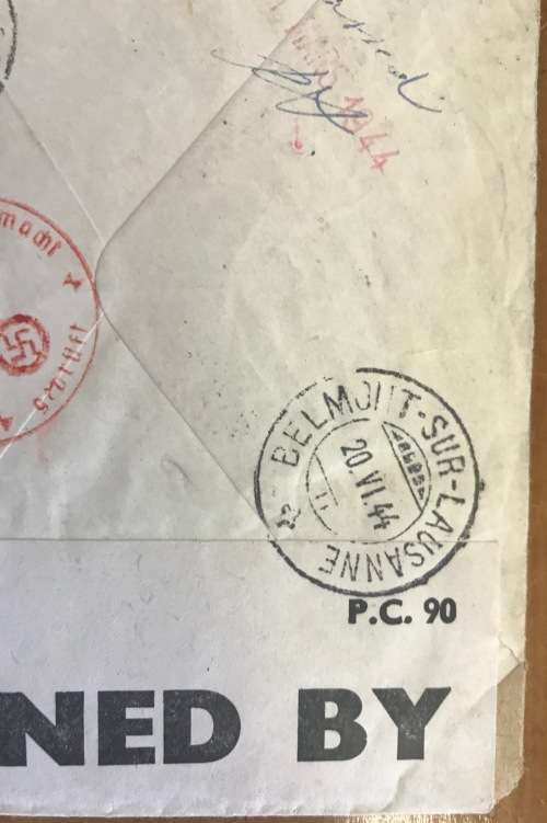 WWII Czechoslovakia Field Post (Great Britain) to Switzerland Multiple Censors German High Command.