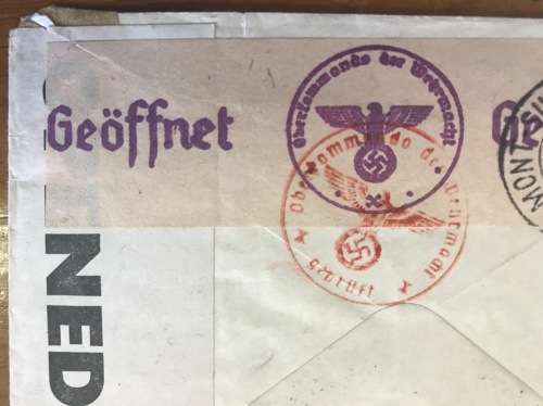 WWII Czechoslovakia Field Post (Great Britain) to Switzerland Multiple Censors German High Command.