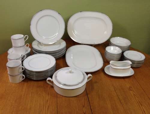 NORITAKE DYNASTY DINNER & TEA SERVICE=6-9 PLACE Setting=62 PIECES=SRI LANKA=L565=IMMACULATE=ELEGANT
