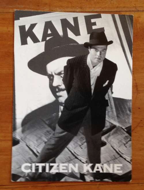 POSTCARD POST CARD CITIZEN KANE FILM MOVIE MUSIC PYRAMID UNUSED JOSEPH COTTEN ORSON WELLES.