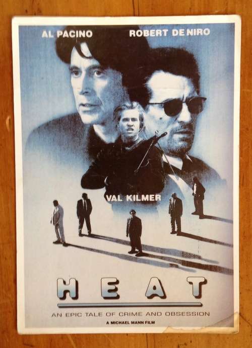 POSTCARD POST CARD HEAT AL PACINO ROBERT DE NIRO VAL KILMER FILM MOVIE MUSIC