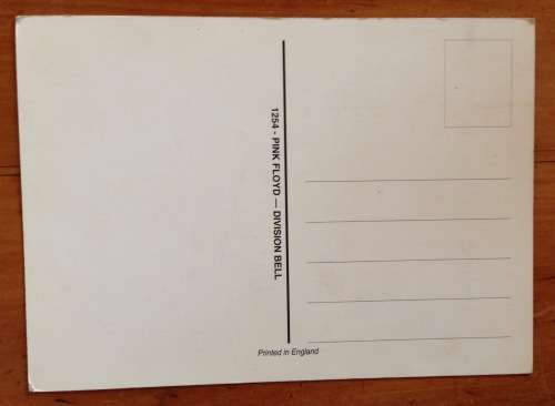 POSTCARD POST CARD PINK FLOYD THE DIVISION BELL DAVID GILMOUR PROGRESSIVE ROCK MUSIC.