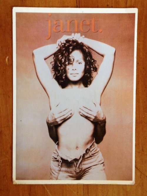 POSTCARD POST CARD JANET JACKSON TOPLESS MUSIC ALBUM SINGER AMERICAN SONGWRITER ACTRESS DANCER.