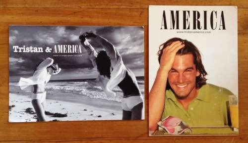 POSTCARDS x 2 POST CARD TRISTAN and AMERICA CANADIAN CLOTHING COMPANY.